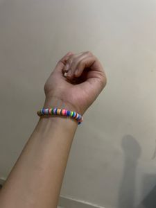 Multicolour Clay Bead Bracelet