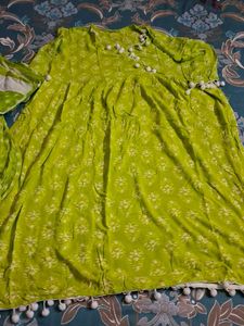 Cotton Anarkali Side Open