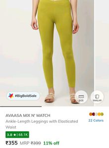 Aavaasa Olive Leggings For Sale