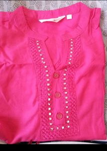 Straight Kurta Neck Embroidered