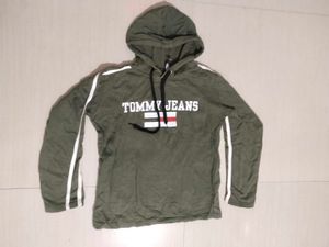 Tommy Jeans Olive Green Hoodie