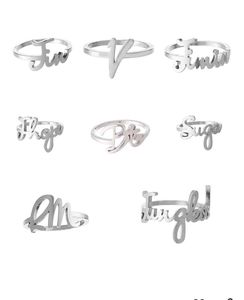 BTS  Members Name - Set of 8 Rings