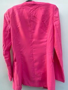 Hot Pink Blazer with White Lapel