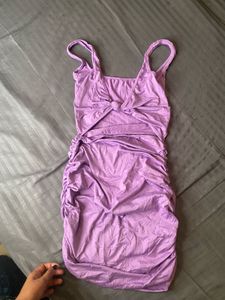 Lilac Bodycon Mini Dress
