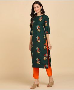 Women Crepe Kurta Pant Set