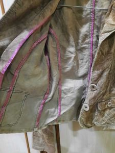 Brown Corduroy Cropped Jacket