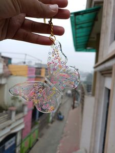 Resin Beautiful Butterfly Keychain