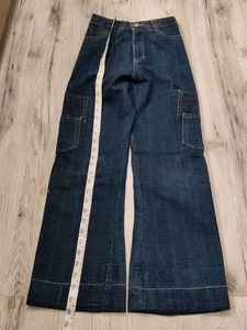 Ma1198 Red chilly cargo bootcut jeans waist 24 inc