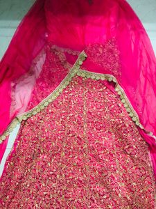 Enchanting Rose Gold Embroidered Gown