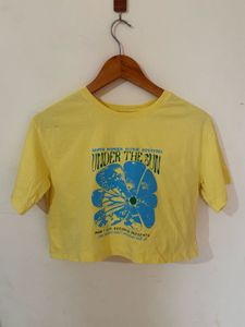 xs Yellow Graphic Tee