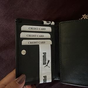PURE LEATHER BLACK PUMA MEN’S WALLET BRAND NEW