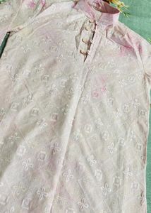 Pink Embroidered Kurta
