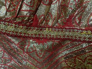 Red &amp; Gold gharara ( free size)