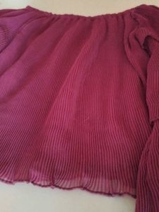 Burgundy Bell Sleeve Top