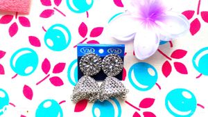 Silver Jhumka Earrings ✨