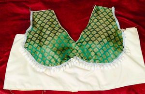 Green & Gold Navratri Special Blouse 🎀🫶