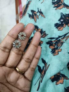 Silver Flower Earrings