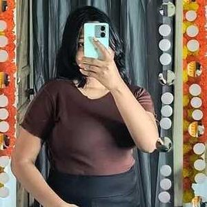 Brown Ribbed Top
