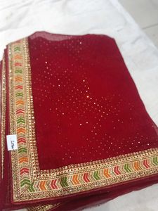 Elegant Maroon Saree