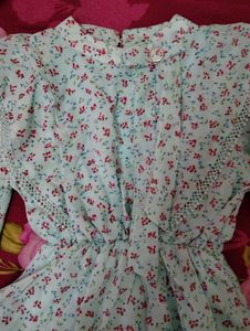 Floral Lace Trim Blouse