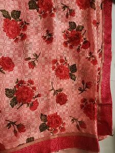 Orange Fabulous Silk Saree With Stiched Blouse