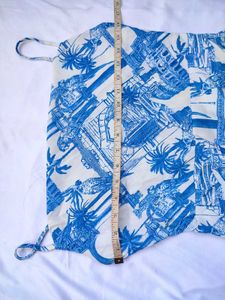 Forever 21 Tropical Architecture Print Dress