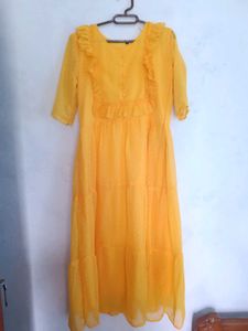 Yellow Ruffled Dress