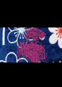 50 Pc Blue Stones And Gota Laces , Pink Chain