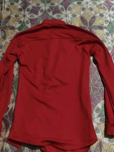 Red Button-Down Shirt