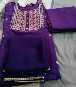 💜😍Purple Kurta Set..💜