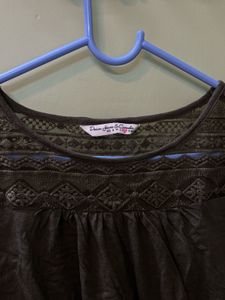 Cold Shoulder Olive Top