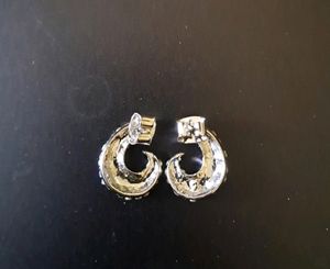 White Stone Stud Earring