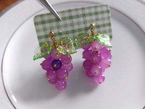Set Of Three Fruit And Floral Earrings