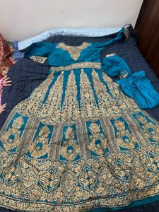 Sea Green Wedding Gown