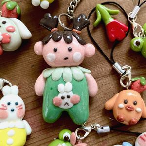Baby girl clay Keychain