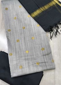Silk Unstitched Dress Material Set
