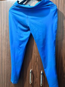 Women Blue Solid Tights