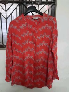 Stylish Red Printed Top