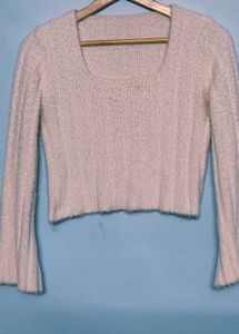 Fluffy Knit Bell Sleeve Sweater