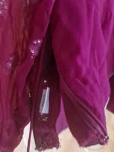 Maroon Embellished Blouse