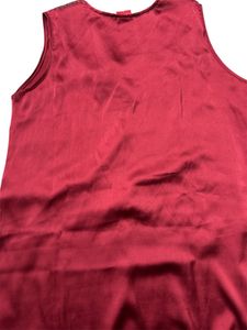 Vintage Red Satin Maxi
