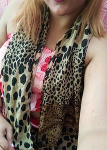 STARS (White) &amp; ANIMAL PRINT STOLE Pair