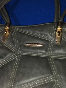 Stylish Gray Geometric Handbag