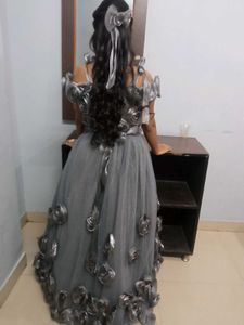 Gray Rose Formal Gown