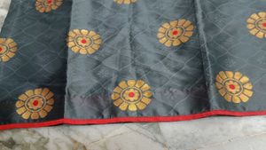 GRAY RED KURTA WITH DUPATTA
