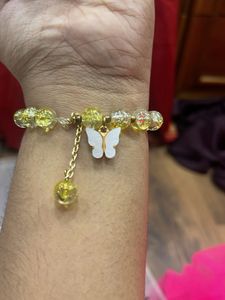 Butterfly Charm Beaded Bracelet