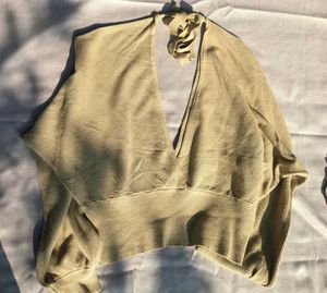 Elegant Halter Crop Top