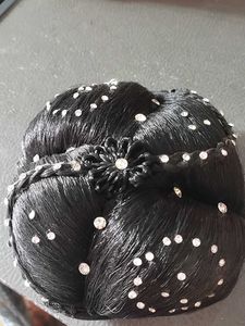 Sparkling Rhinestone Hair Bun