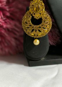 Ornate Gold-Tone Drop Earrings