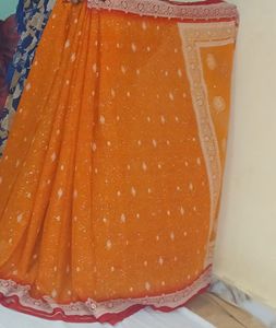 Saree 2shaded Colour Yellow &orange
